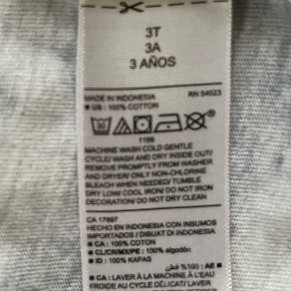 OLD Navy casual blue watercolor graphic design shirt/pullover long sleeves Boy3T - Picture 10 of 12